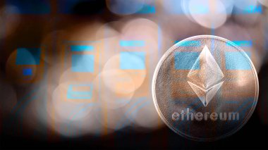Blockchain tech ethereum crytocurrency eher sikke sembolü