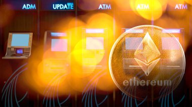 Blockchain tech ethereum crytocurrency eher sikke sembolü