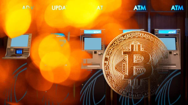 Blockch'tan bitcoin crytocurrency altın bitcoin sikke sembolü