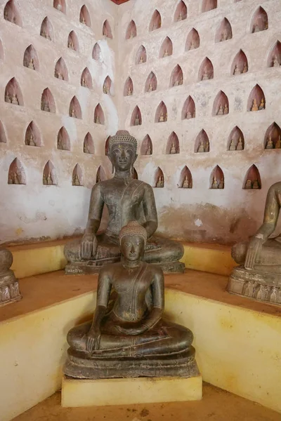 Wat si Saket, templet som ligger i Vientiane, Laos. — Stockfoto