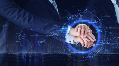 iş korpora kavramı nda birlikte el ele işadamları