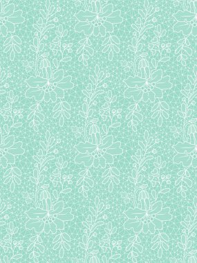 Yeşil zemin çiçek beyaz dantel modeli