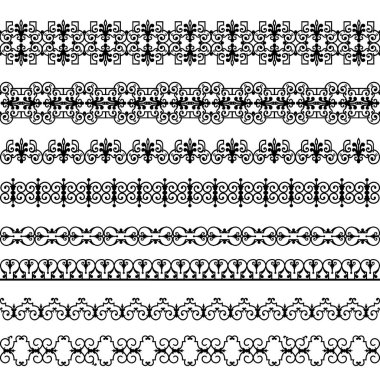 Beyaz bir arka plan üzerinde siyah kenarlık kümesi
