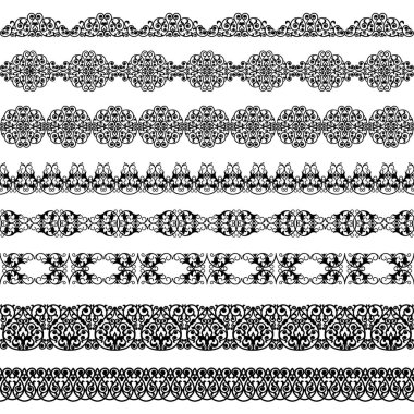 Beyaz bir arka plan üzerinde siyah kenarlık kümesi