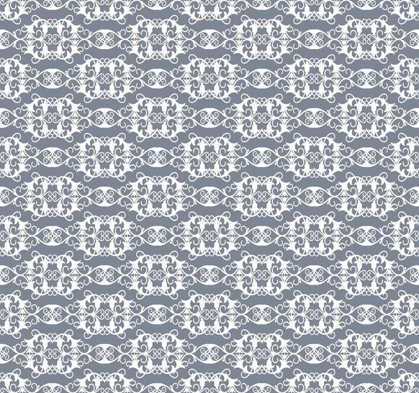 Decorative Seamless Black Pattern Gray Background — Stock Photo, Image