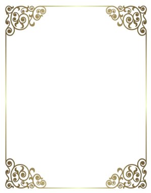 Vintage altın çerçeve