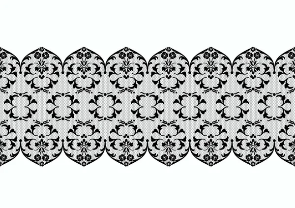 Black lace border — Stock Photo, Image