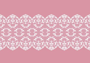 Beyaz dantel kenarlık