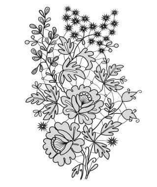 Çiçeksel dantel deseni