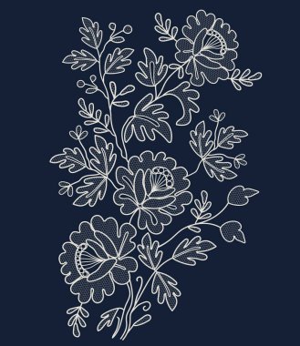 Çiçeksel dantel deseni