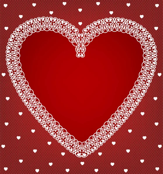 Background with lace heart — Stock Photo, Image