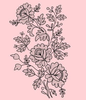 Çiçeksel dantel deseni