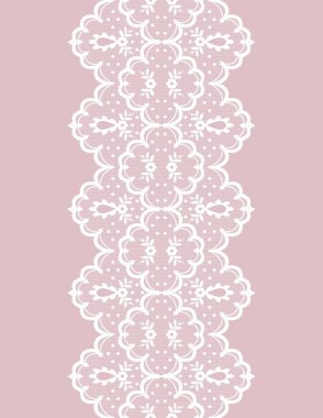 Beyaz dantel kurdele