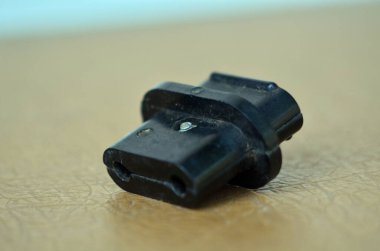 Siyah retro güç soketinin fotoğrafı