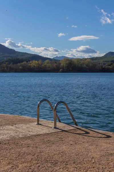 Sunny afternoon in the lake of banyoles (Catalonia / Spain) enjoying the good views and the good weather