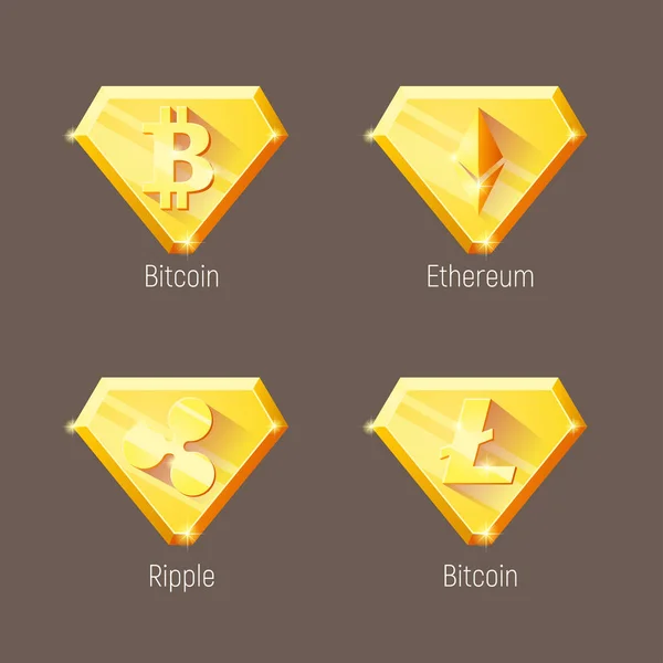Cripto para birimi logo elmas koymak