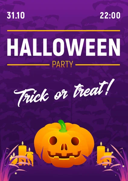 Halloween party poster met spooky tekst — Stockvector