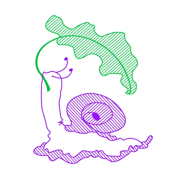 Χαριτωμένο κινούμενα σαλιγκάρι — Διανυσματικό Αρχείο