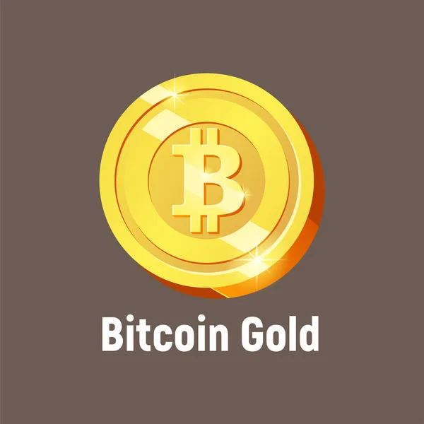 Bitcoin arany logót — Stock Vector