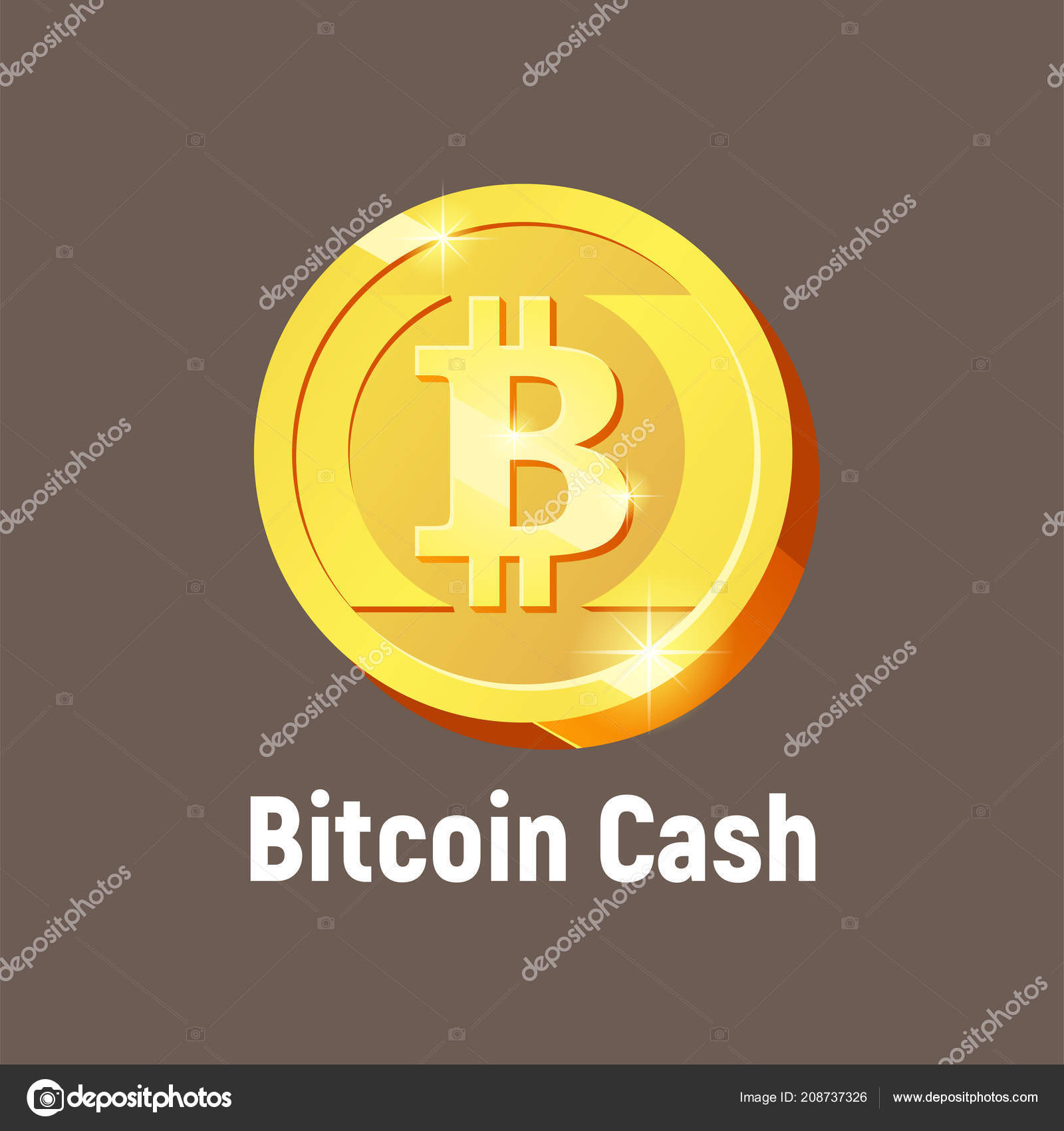 Bitcoin Cash Logo Stockvektor C Kosandegor 208737326 - 