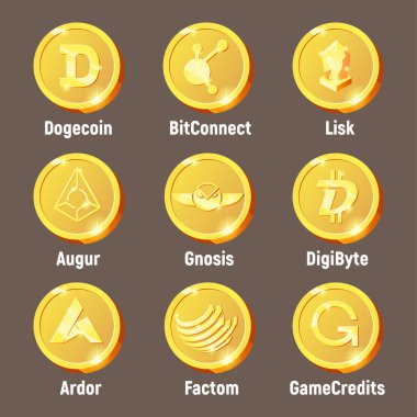 Cripto Döviz altın logo paralar