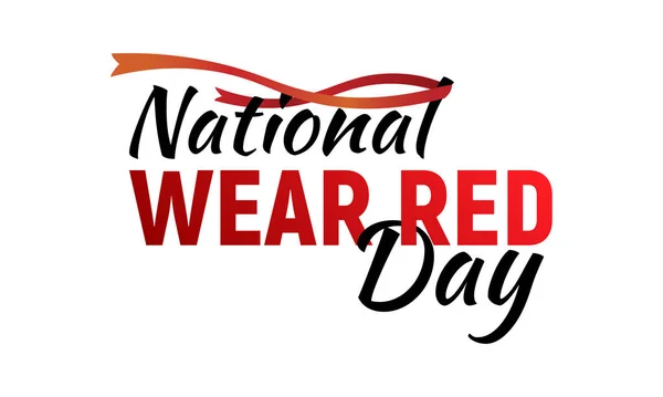 National wear red day — Stock Vector