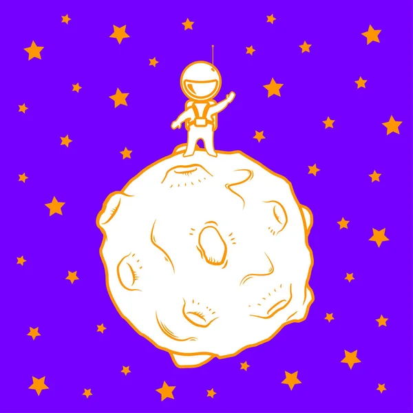 Cute cartoon moon — Stock Vector