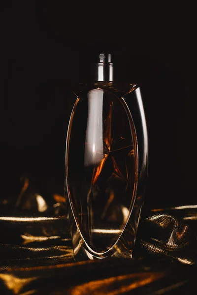 Frasco Perfume Fundo Escuro — Fotografia de Stock