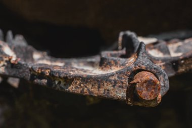 Soyut metal doku. Eski metal parçaların motorları. Yakın çekim.