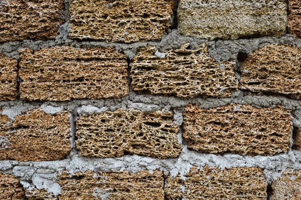 Weathered Pedra Tijolo Textura Foto — Fotografia de Stock
