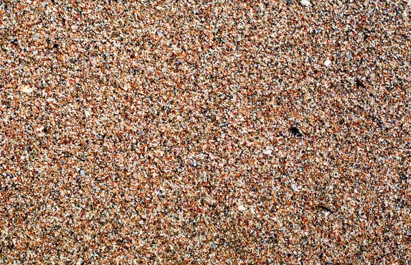 Closeup Brown Sandy Beach Background — Stock Photo, Image