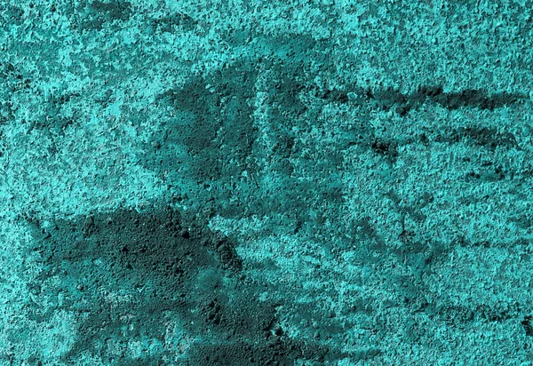 Old Turquoise Worn Metal Surface Paint Background — Stock Photo, Image