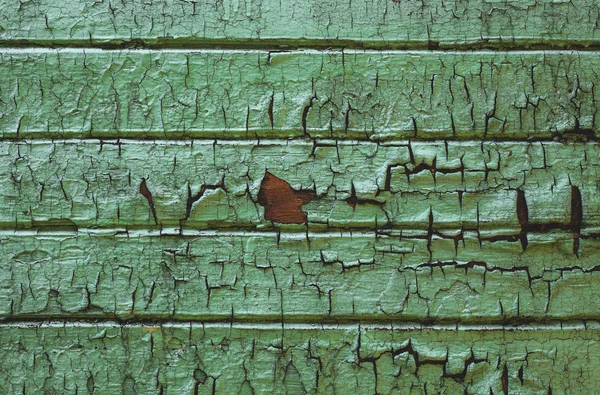Peinture Écaillée Verte Sur Surface Texture Bois Fond Texture Bois — Photo