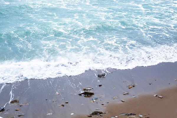 Nice Beach Scene Gentle Waves Reaching Sand — Stock Photo, Image