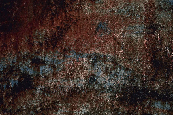Rusty Metalen Textuur Oude Ijzeren Oppervlak Met Shabby Gebarsten Verf — Stockfoto