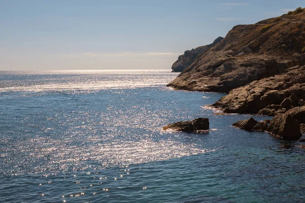 Marinmålning Berg Havet — Stockfoto