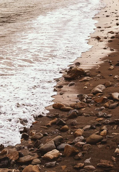 Ocean Waves Lapping Shore Sunset — Stock Photo, Image