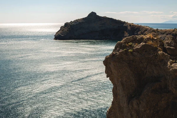 Vista Aerea Sulla Spiaggia Sudak Crimea Costa Del Mar Nero — Foto Stock