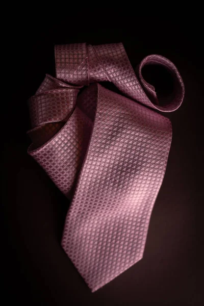 Férfi Rózsaszín Nyakkendő Fekete — Stock Fotó