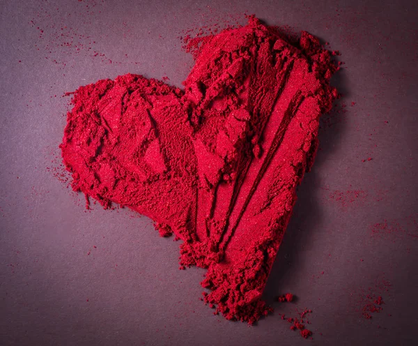 red powder heart. valentines day symbol