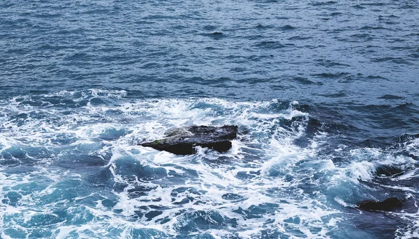 Vista Ângulo Alto Onda Oceano Água Ondulada — Fotografia de Stock