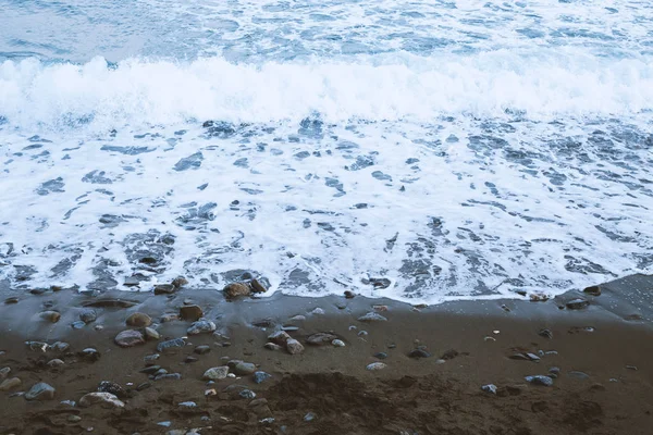 Suave Ola Azul Del Océano Playa Arena — Foto de Stock