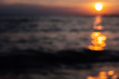 bokeh ışık ve gökyüzü günbatımı arka plan bulanıklık