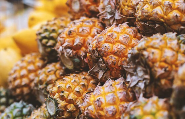 Stack of fresh pineapple — Stock Photo, Image