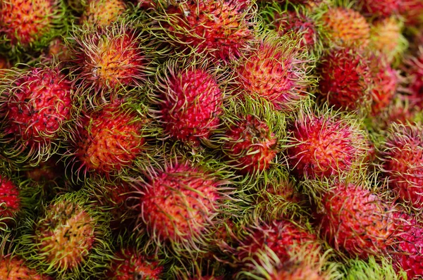 Rambutan fresh, rambutans fruit many for background — Stock Photo, Image