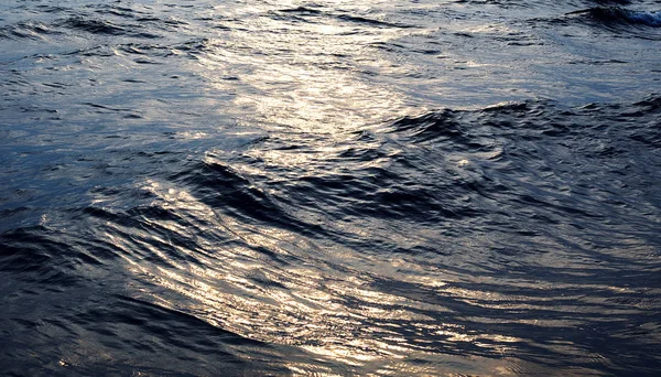 Textura de agua de mar al atardecer —  Fotos de Stock