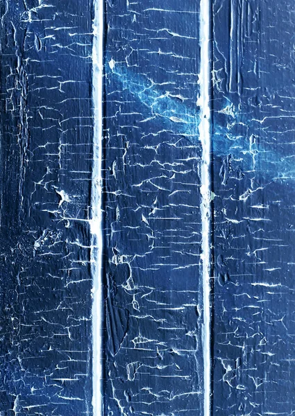 Vieja tabla de madera envejecida pintada en color azul — Foto de Stock