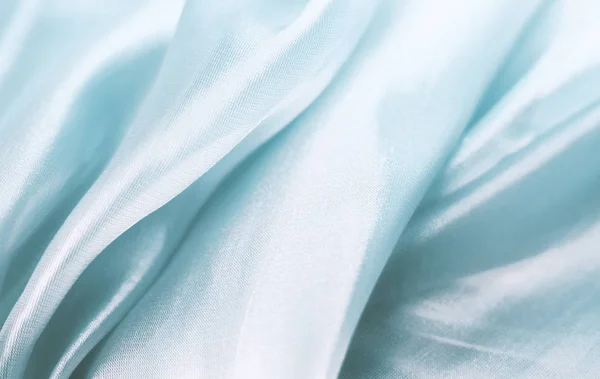 Blauwe stof textuur met golven — Stockfoto