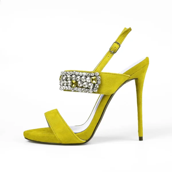 Chaussure femelle jaune — Photo