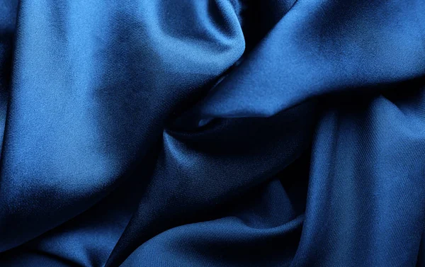 Liso Elegante Fondo Satinado Azul Oscuro — Foto de Stock